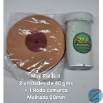 Mini Polibril 2 unidades de 40gms + 1 roda camurça molhada 90mm - Imagem 1